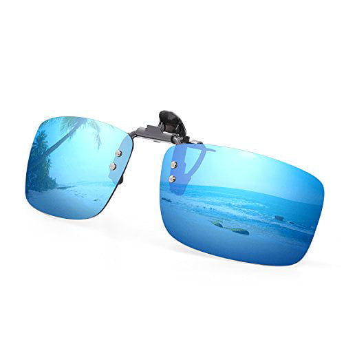Clip On Sunglasses Polarized Unisex Large Lightweight For Prescription Glasses